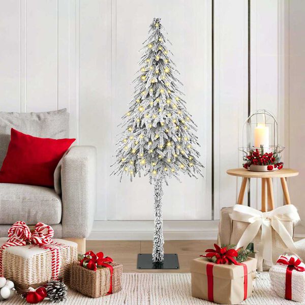 vidaXL Albero di Natale con 150 LED Bianco 120 cm PE e Acciaio