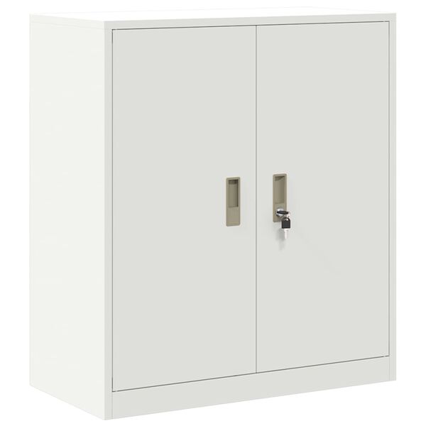 vidaXL Armadio Bianco 80 x 40 x 90 cm Acciaio