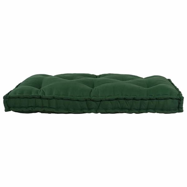 vidaXL Cuscino per Divano Pallet Verde 120 x 80 x 12 cm Tessuto