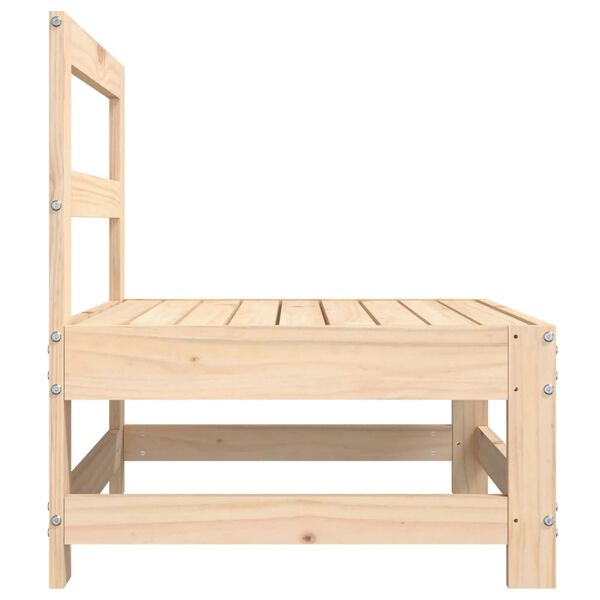 vidaXL Divano Centrale da Giardino in Legno Massello di Pino