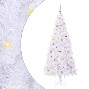vidaXL Albero di Natale artificiale Bianco 180 cm PVC e Acciaio