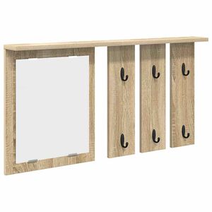 vidaXL Appendiabiti a muro A parete rovere sonoma 85 x 10 x 45 cm