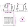 vidaXL Tenda da Campeggio 4 Persone Grigio e Arancione Impermeabile
