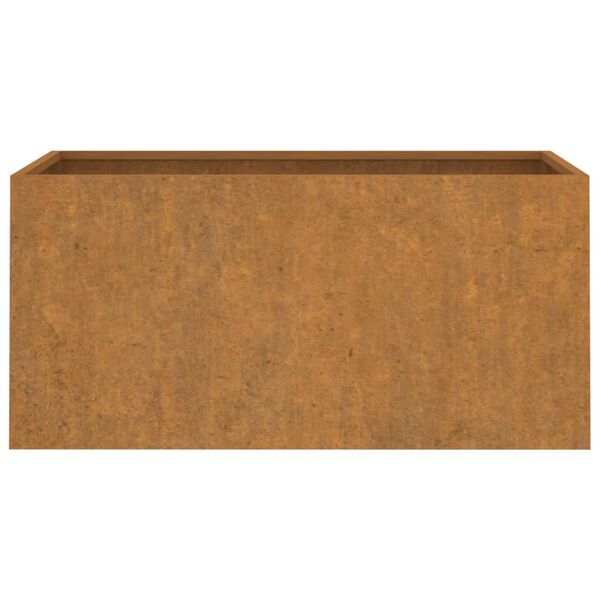 Fioriera In Acciaio Corten 80x80x80cm - Vaso Rialzato Per Piante, Design Moderno, Per Esterni - Foto 8