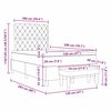 vidaXL Letto a molle con materasso Grigio chiaro 120 x 200 cm Velluto