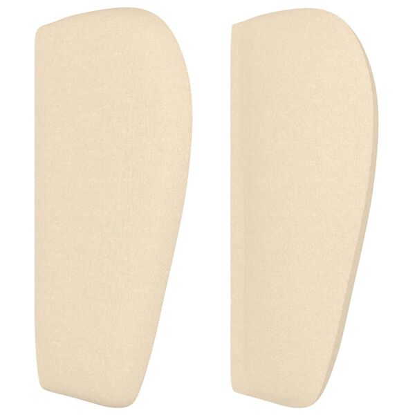 vidaXL Testiera ad Orecchio Crema 183x23x78/88 cm in Tessuto