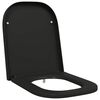 vidaXL Sedile del WC Nero 47,5 x 35 x 3,6 cm Duroplast