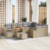 vidaXL Set Divano da Giardino con cuscino 12 pcs Beige e Grigio Chiaro