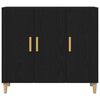vidaXL Credenza Rovere Nero 90 x 34 x 80 cm Legno multistrato