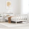 vidaXL Letto senza Materasso Bianco 75x190 in Legno Massello di Pino