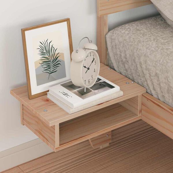 vidaXL Struttura del letto Marrone 75 x 190 cm Pino massello