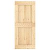 vidaXL Porta Scorrevole con Set Hardware 90x210 cm Legno Massello Pino