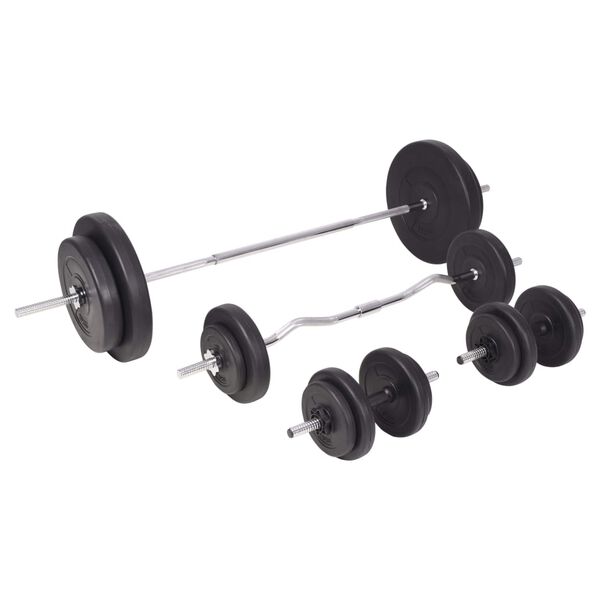vidaXL Set Bilanciere e Manubri da 90 kg