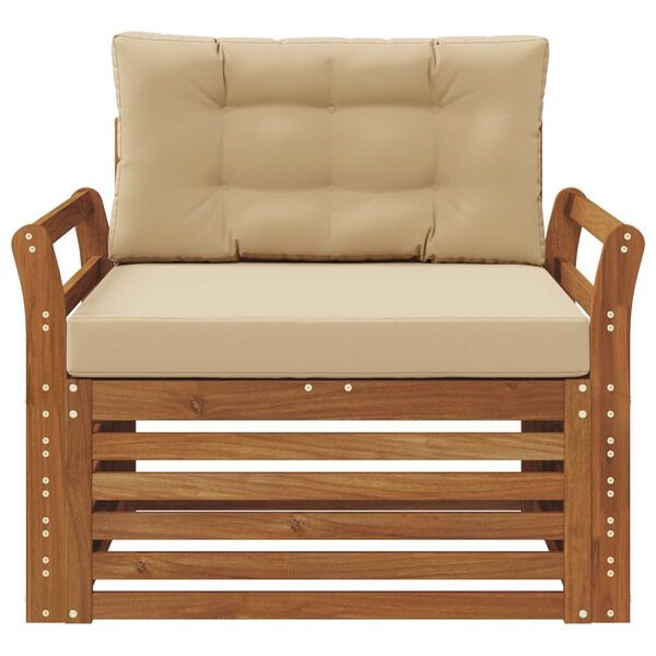 vidaXL Set di divani da esterno Legno di Acacia Massello e Poliestere