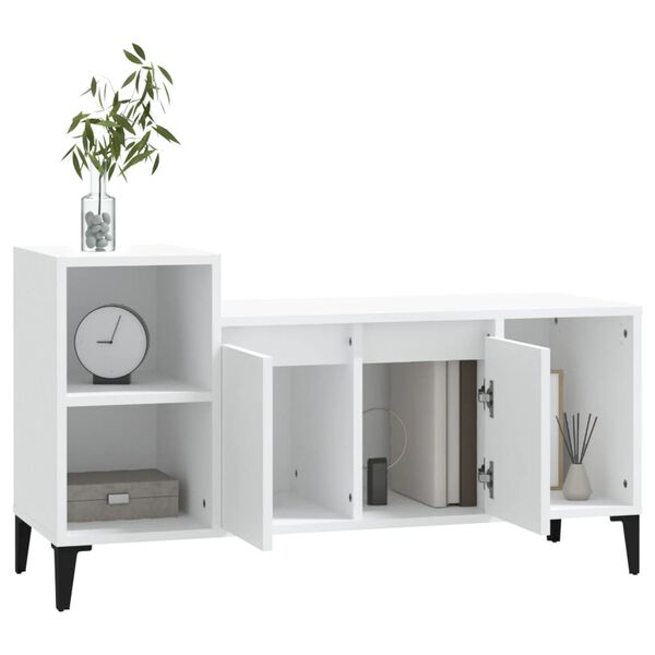 vidaXL Mobile Porta TV Bianco 100x35x55 cm in Legno Multistrato