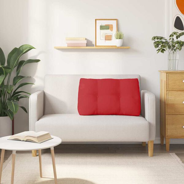 vidaXL Cuscino per Schiena Rosso 80 x 24 x 50 cm Tessuto