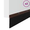 vidaXL Spazzole per porte a vite 2 pcs Marrone 100 cm