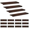 vidaXL Tappeti per scale 16 pz 90 x 30 x 2 cm Marrone Scuro