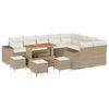 vidaXL Set Divano da Giardino 13 pz 9-Numero di posti Beige e Crema
