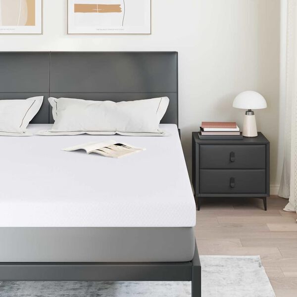 vidaXL Topper per materasso Bianco 180 x 200 cm Tessuto Jacquard