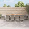 vidaXL Set da Pranzo da Giardino 11pz con Cuscini in Polyrattan Grigio