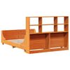 vidaXL Letto Libreria senza Materasso Marrone Cera 160x200 cm Legno