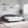 vidaXL Divano Letto con Letto Estraibile Grigio Scuro 100x200 Velluto