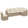vidaXL Set Divano da Giardino 6 pz con Cuscini Beige in Polyrattan