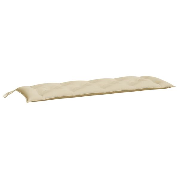 vidaXL Cuscini Panca da Giardino 2pz Beige 150x50x7 cm Tessuto Oxford