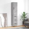 vidaXL Credenza Grigio Sonoma 34,5x34x180 cm in Legno Multistrato