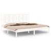 vidaXL Giroletto senza Materasso Bianco 200x200 cm Legno Massello Pino