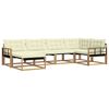 vidaXL Set di divani da esterno 6 pz Bianco e Crema
