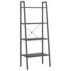 vidaXL Scaffale Autoportante con 4 Ripiani Nero 56x35x140 cm