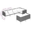 vidaXL Set Divani da Giardino 7 pz con Cuscini Polyrattan Grigio Scuro