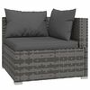 vidaXL Set Divani da Giardino 7 pz con Cuscini in Polyrattan Grigio