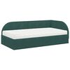 vidaXL Struttura Letto Angolare con Materasso 2 pcs Verde Velluto