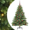 vidaXL Albero di Natale artificiale con 150 LED Verde 120 cm PE e PVC