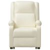 vidaXL Poltrona Alzapersona Massaggiante Crema in Similpelle