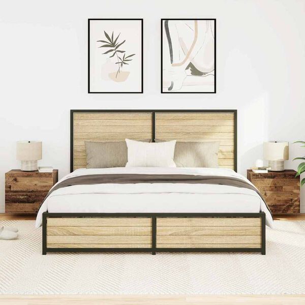 vidaXL Armadio da Notte 2 pcs Legno vecchio 50 x 39 x 41 cm