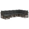 vidaXL Set Divano da Giardino 8 pz Grigio polyrattan