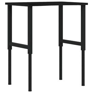 vidaXL Banco Lavoro Marrone Scuro 80x60x(71,5-98) cm Legno di Rovere
