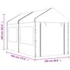 vidaXL Gazebo con Tetto Bianco 4,46x2,28x2,69 m in Polietilene