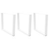 vidaXL Gambe per tavolo da pranzo a forma di V 3 pz bianche 100x(72-73,3) cm in acciaio