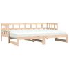vidaXL Divano Letto con Letto Estraibile 90x190 cm Legno Massello Pino