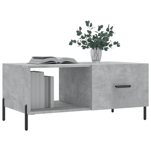 vidaXL Tavolino da Salotto Grigio Cemento 90x50x40cm Legno Multistrato