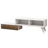 Homemania Mobile Porta TV Active 140x29,7x35 cm Bianco e Noce
