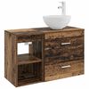 vidaXL Set di mobili per il bagno 2 pz Legno antico