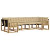 vidaXL Set di divani da esterno con cuscino 7 pcs Bianco e Beige