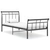 vidaXL Giroletto Nero in Metallo 90x200 cm