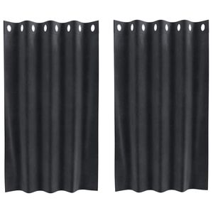 vidaXL Tende oscuranti 2 pz Grigio scuro 140 x 140 cm Velluto